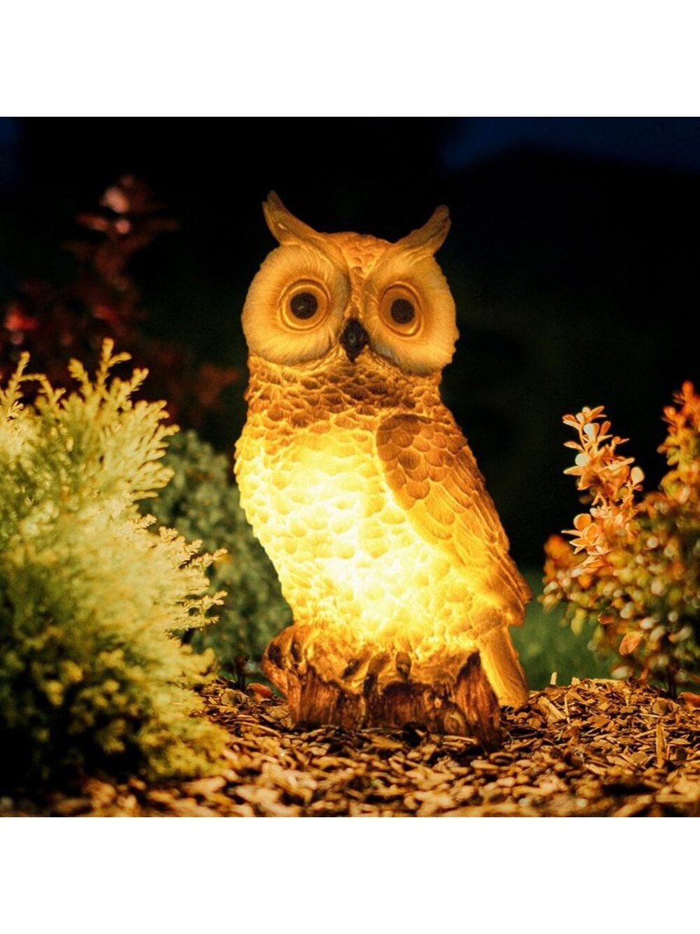 Solar LED Owl Garden Statue - Outdoor Decor for Porch, Patio & Lawn - Unique